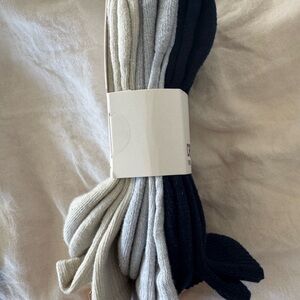 DSG 3-Pack Crew Socks in Black, Light Gray, and Cream